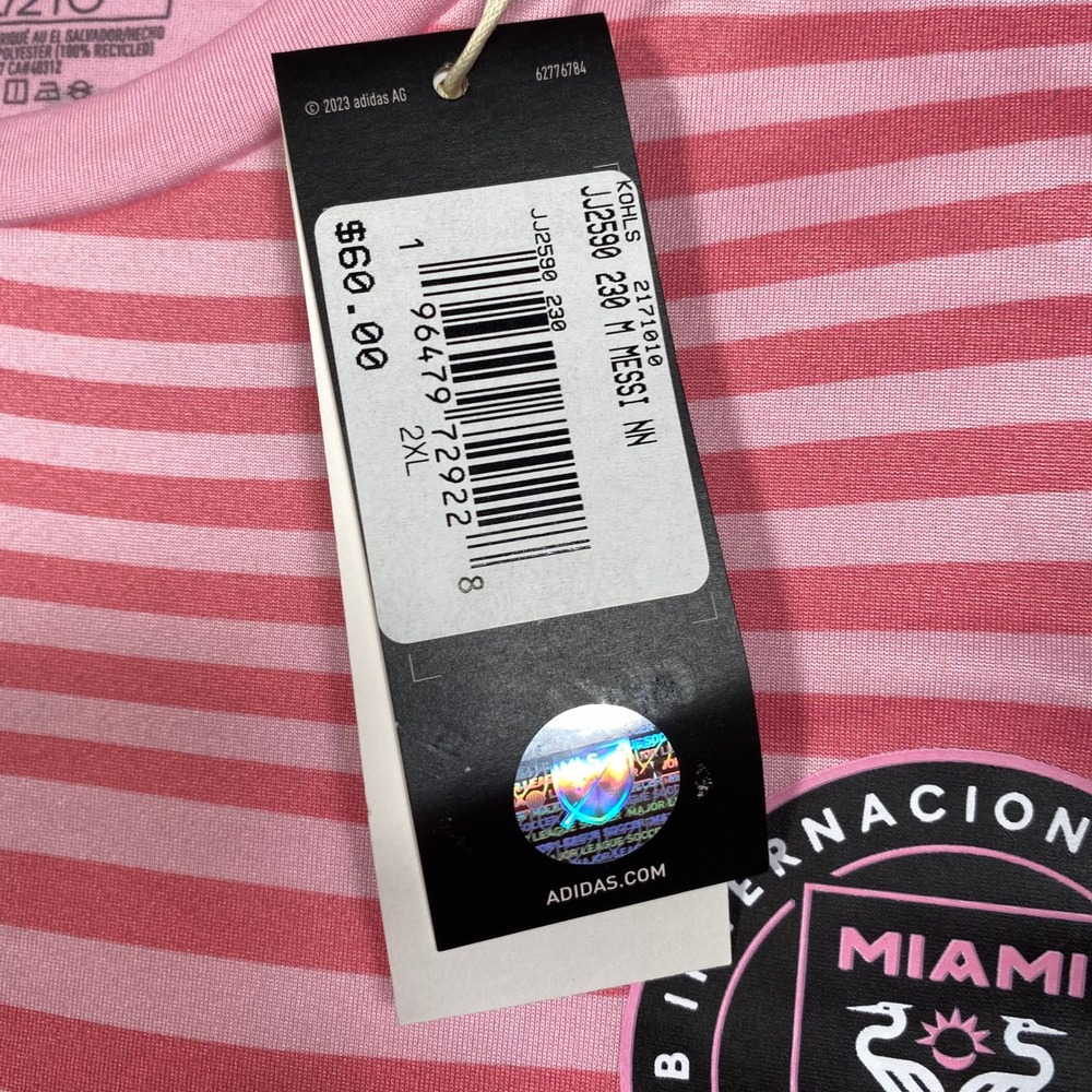 Adidas Inter Miami CF Lionel Messi 10 Jersey T-Shirt Pink JJ2590 Mens 2XL New - Picture 4 of 8